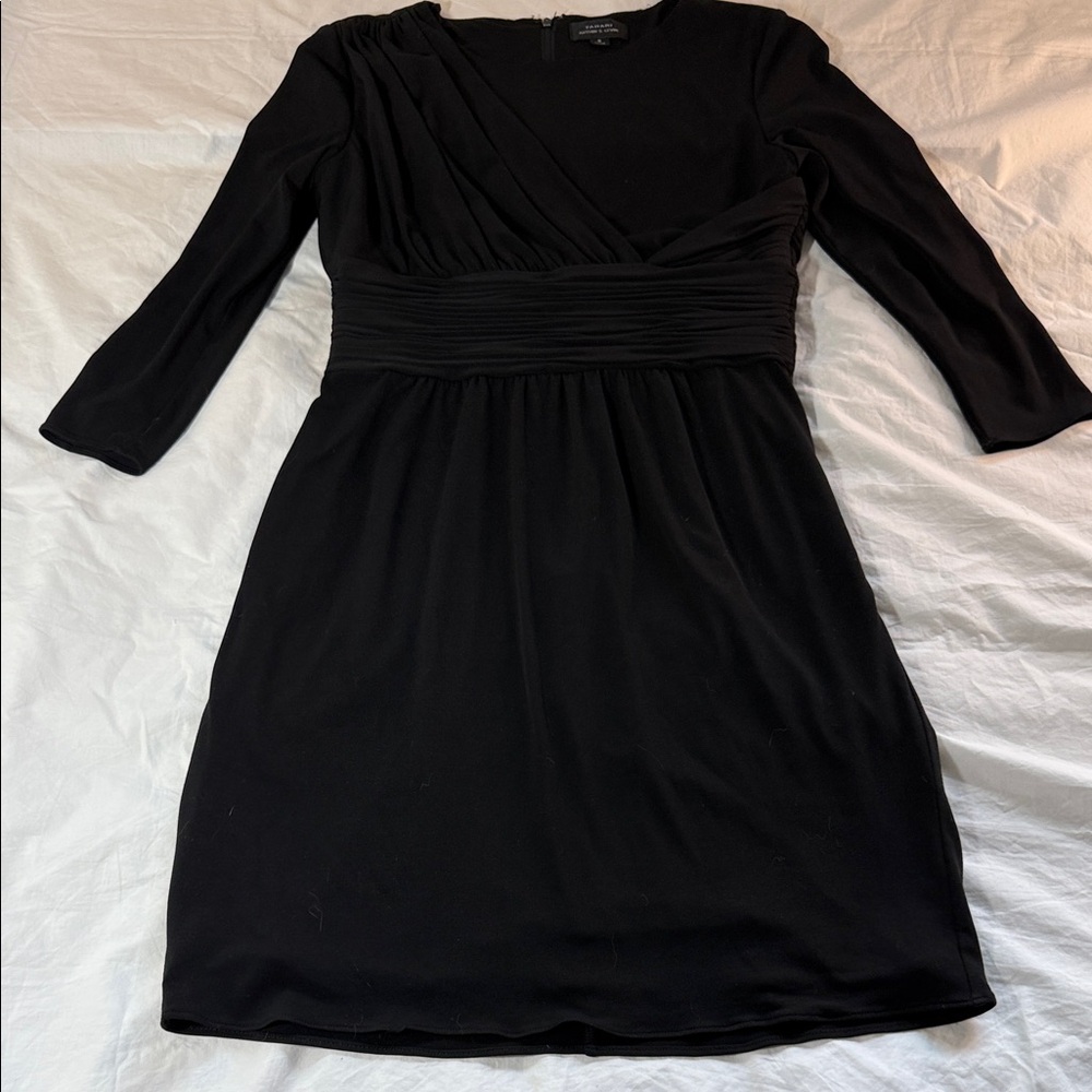 Tahari Chic Black Mid Sleeve Dress Size 6